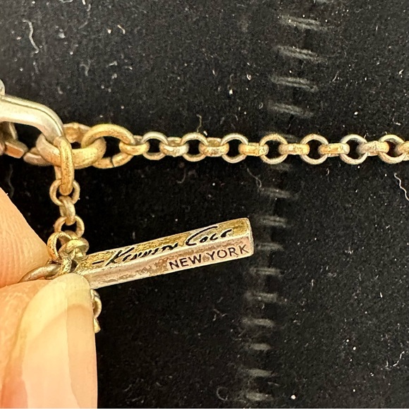 KENNETH COLE New York Beaded Aurora Borealis Woven Triple Strand Necklace - Picture 5 of 7